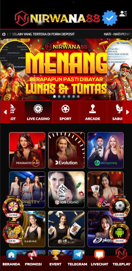 Cuplikan Halaman Casino Nirwana88