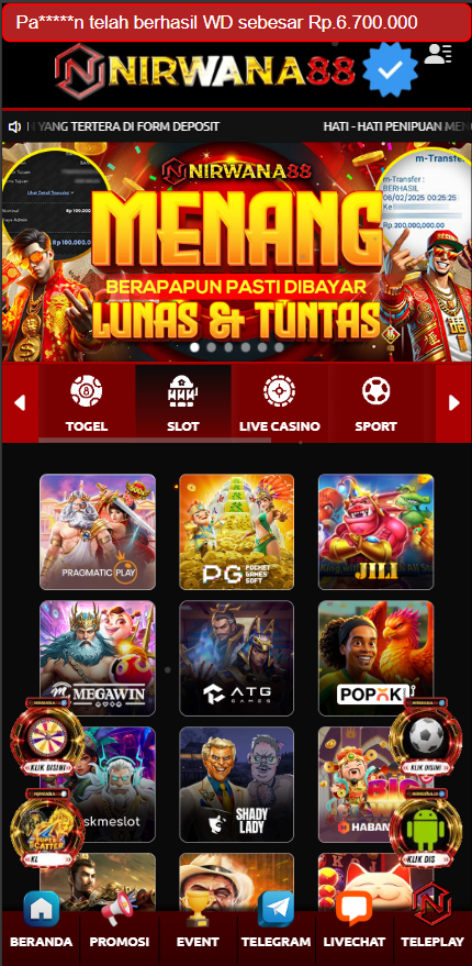 Cuplikan Halaman Slot Nirwana88